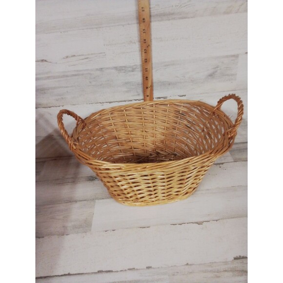 Farmhouse Small Decorative Medium Size Basket With Handles - Picture 11 of 13
